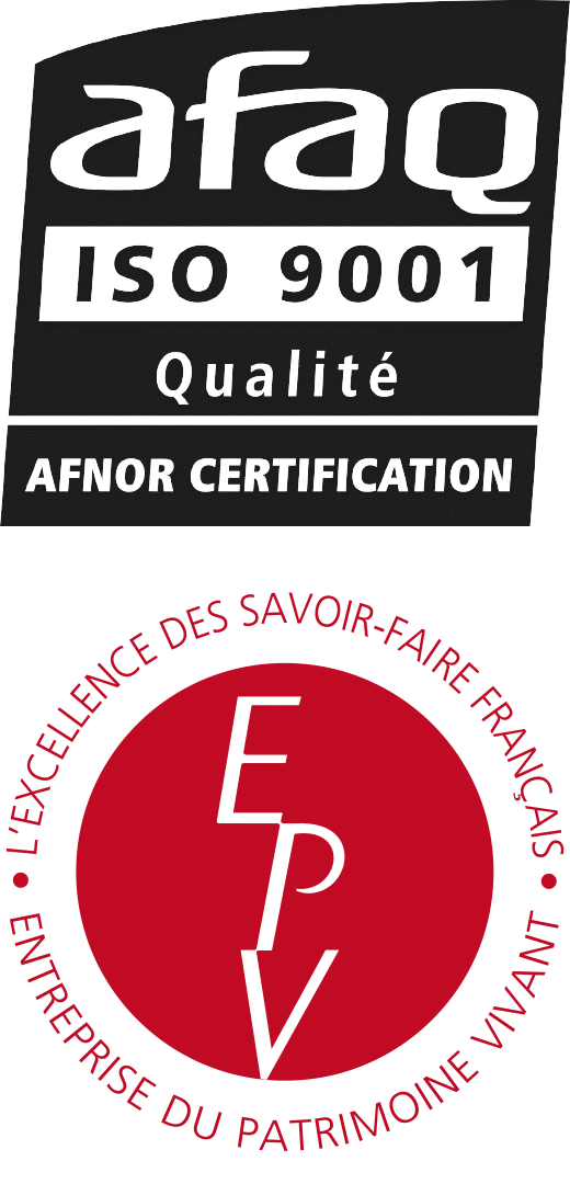 Logos AFAQ ISO 9001 et Label EPV