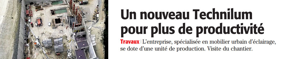 extrait du Midi Libre, article portrait sur l'entreprise Technilum, fabricante et conceptrice d'éclairage public en Occitanie et sa présidente Agnès Jullian