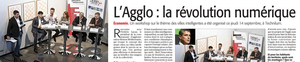 article de Midi Libre sur un workshop organisé à Technilum et traitant du thème des villes intelligentes