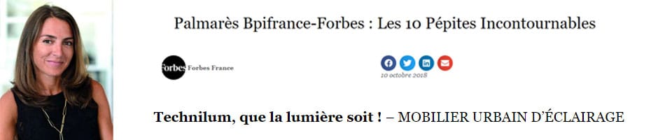 extrait de l'article Forbes sur 10 pépites incontournables