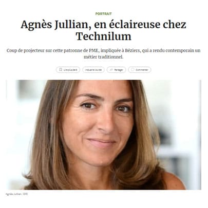 extrait de l'article dressant le portrait d'Agnès Jullian