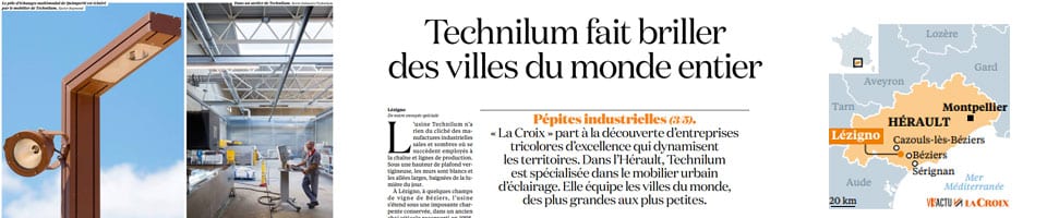 extrait de l'article La Croix sur l'entreprise Technilum