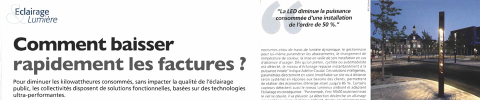 extrait de l'article sur l'économie d'énergie à Louviers, place Thorel