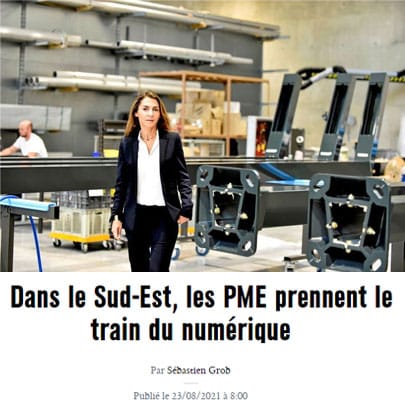 Extrait de l'article de Marianne sur Technilum et sa gamme de mobilier d'éclairage connecté