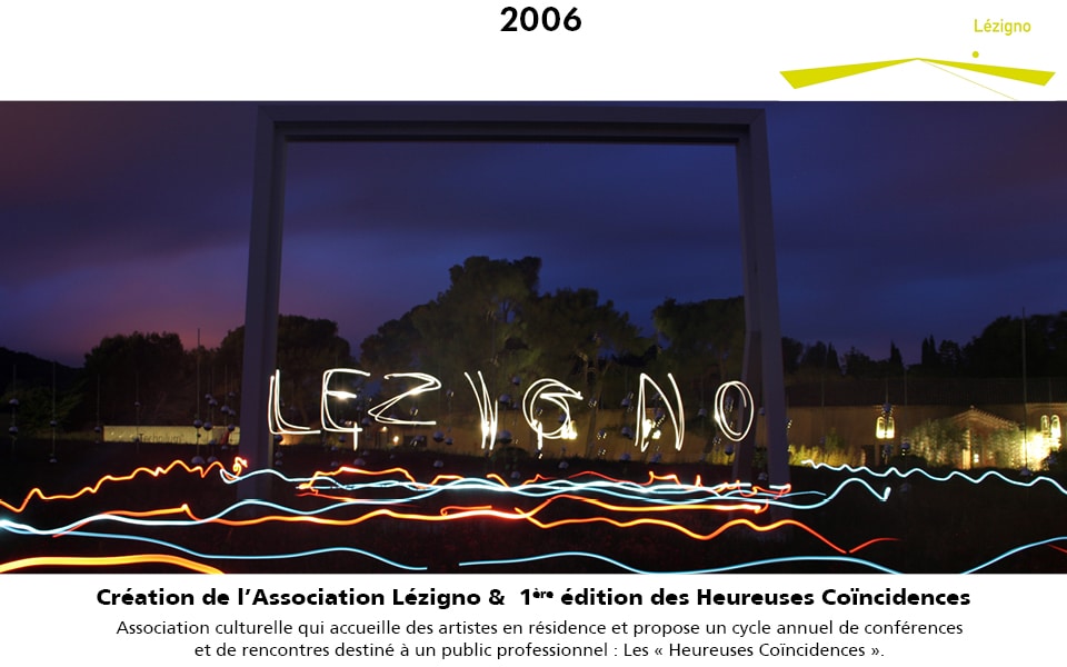 Association Lézigno, œuvre Hors Champs de nuit et Lézigno en lumière