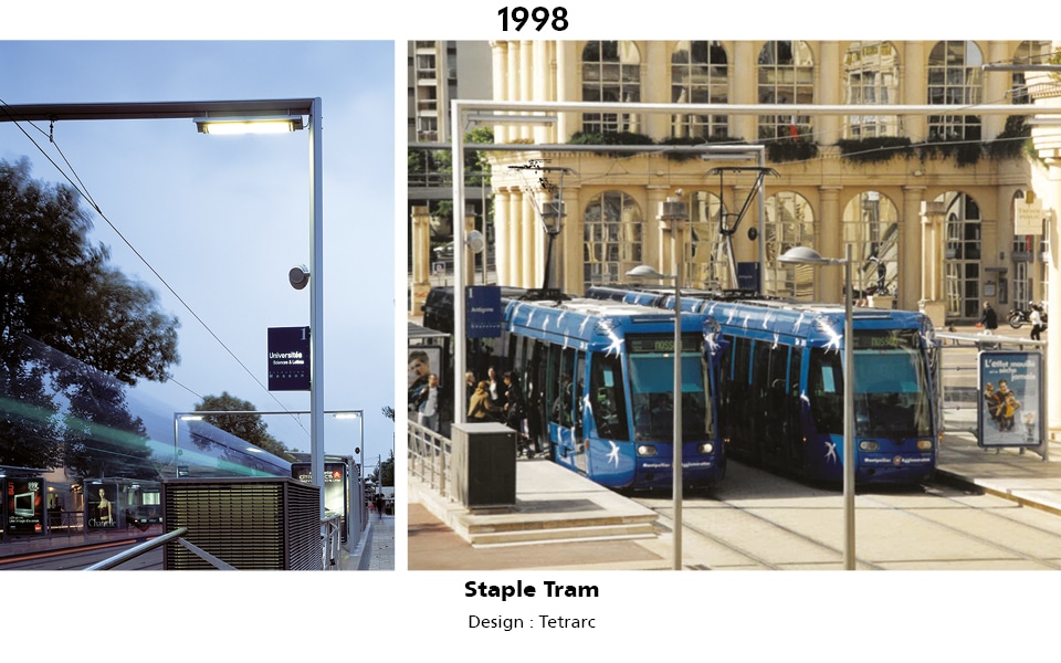 1998 : Staple Tram, éclairage du tramway de Montpellier