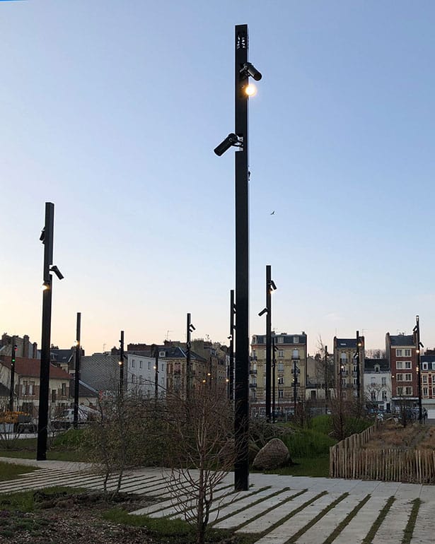 Le Havre, Place Danton, candélabres Mikado GM