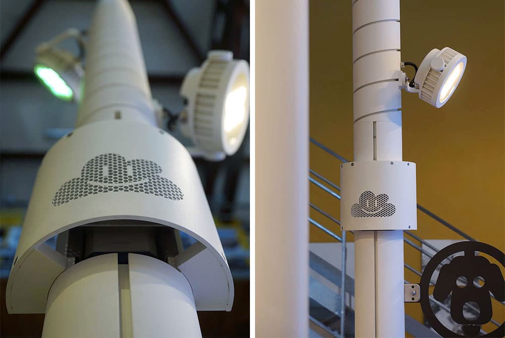 air quality sensor integrated into a Technilum public lighting column