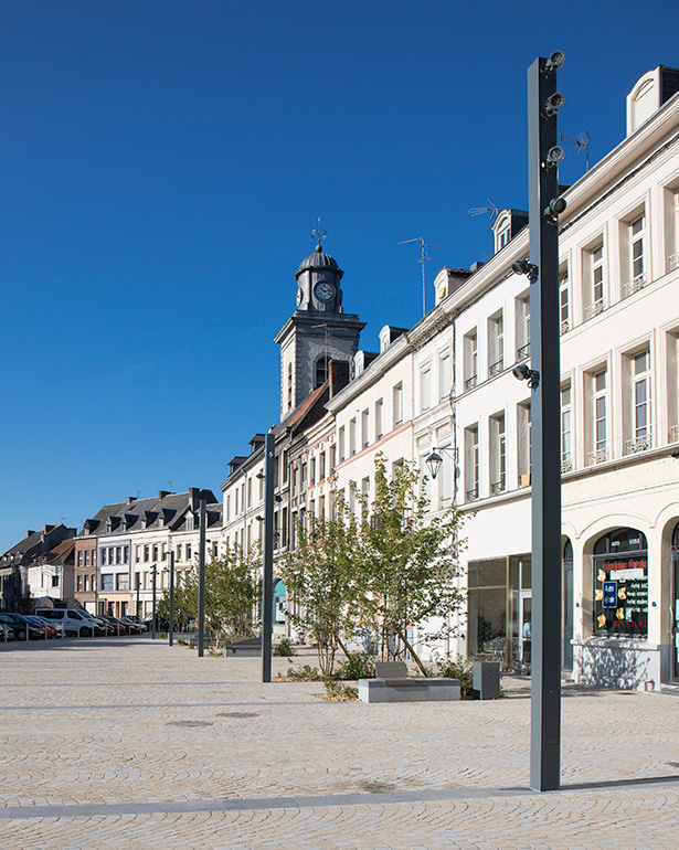 City hall square, Condé-sur-l'Escaut