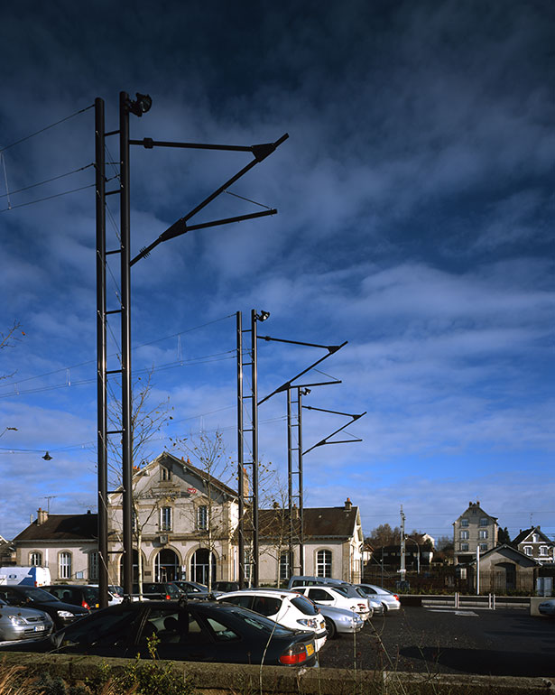 Railway station esplanade, La Souterraine